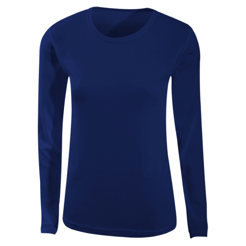 Womens Essential Long Sleeve Baselayer Navy - Thermatech New Zealand